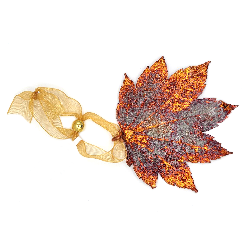 Orange Leaf Ornament